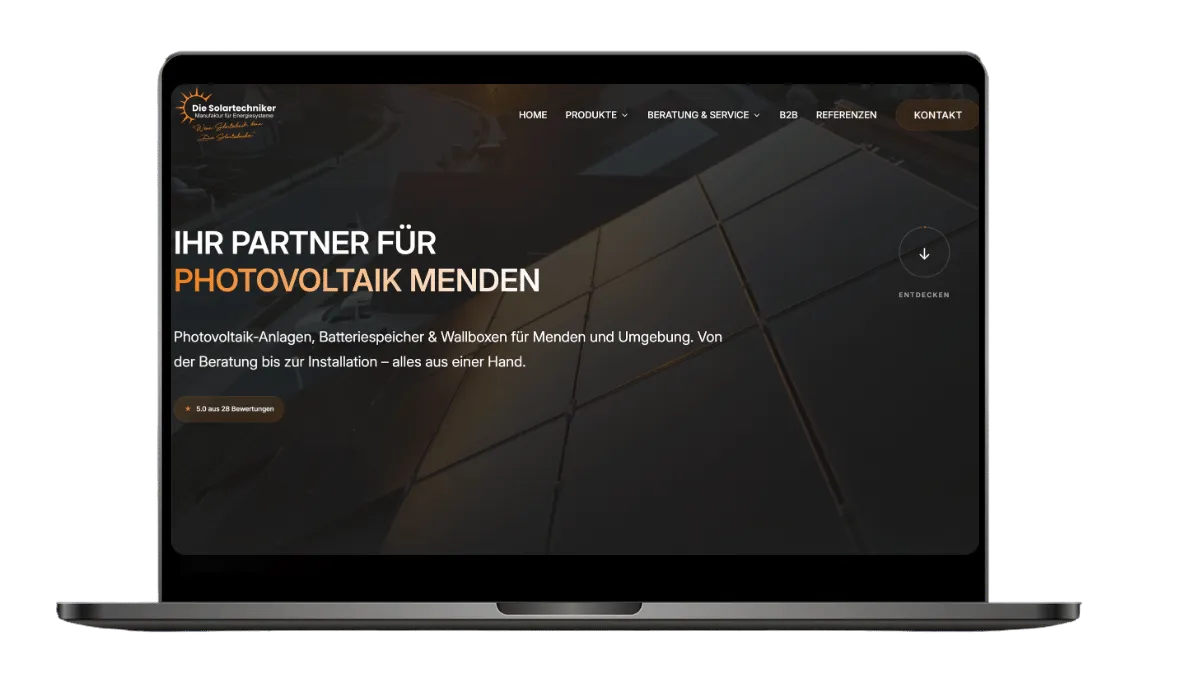 Webdesign Bergneustadt – Die Solartechniker: WordPress & SEO für Photovoltaik