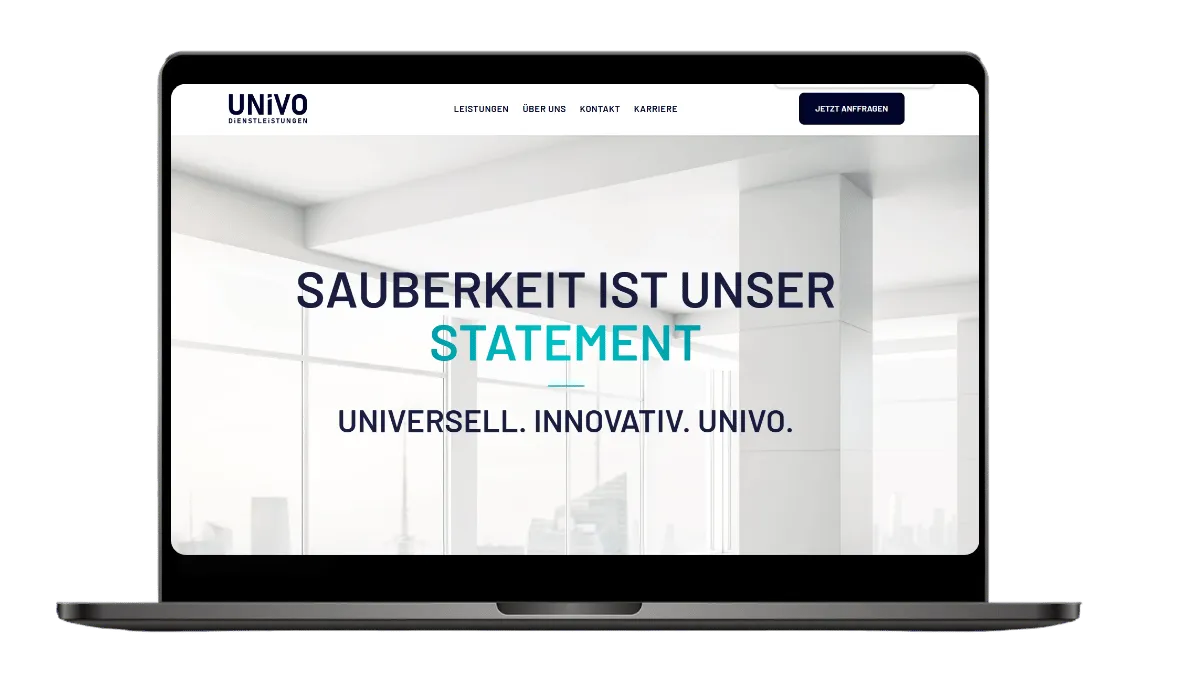 Webdesign Waldbröl – UNIVO Dienstleistungen: WordPress Website für Gebäudereinigung B2B