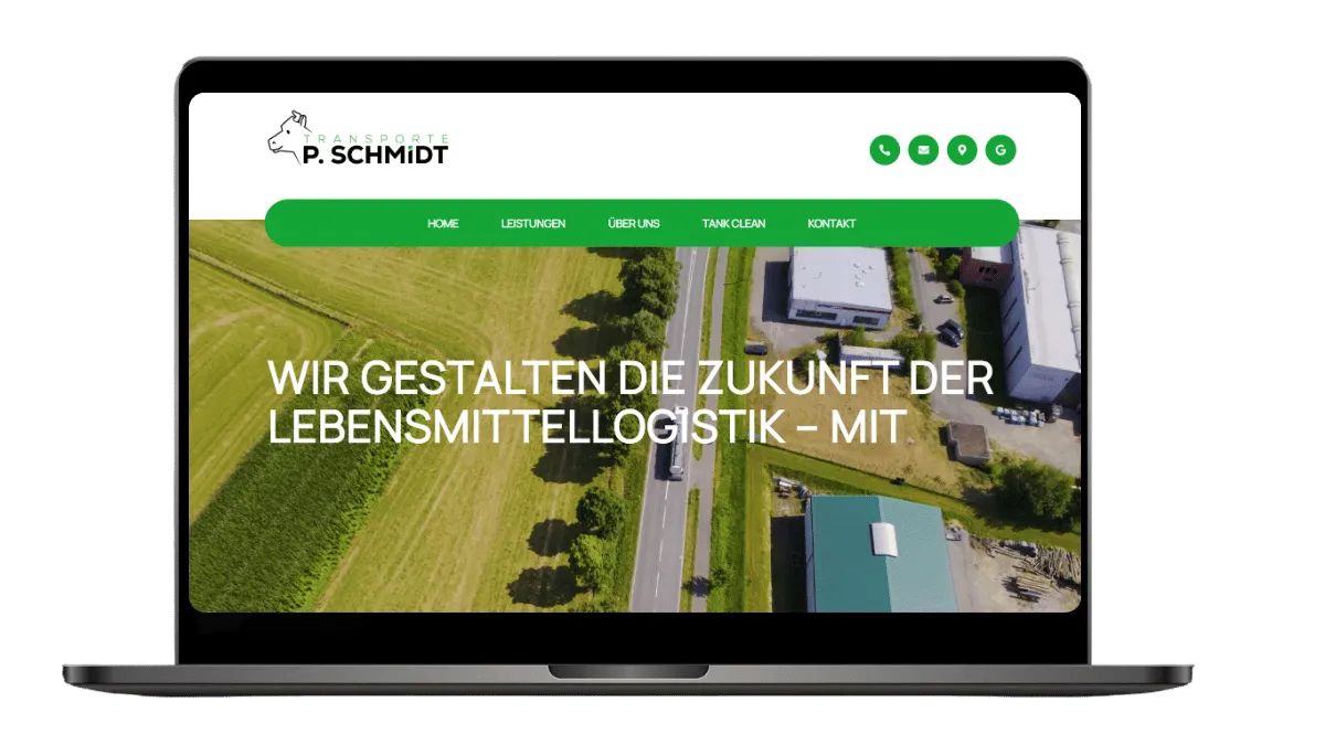 Webdesign Nümbrecht – Transporte Schmidt: WordPress Website für Lebensmittellogistik